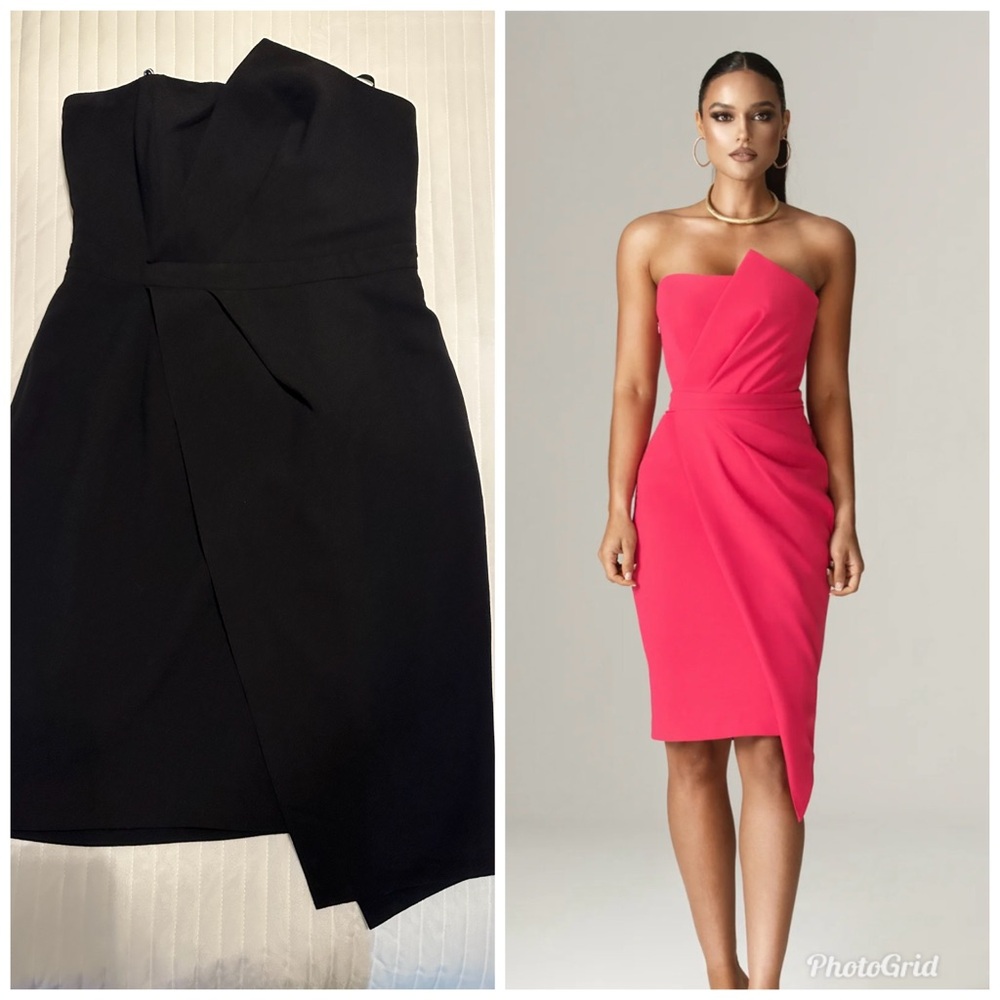 Black Strapless Cocktail Dress